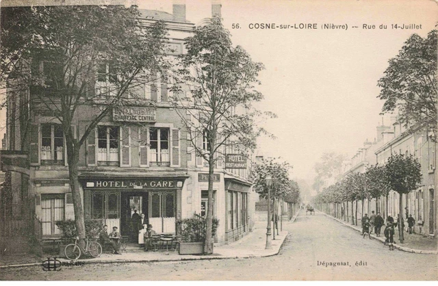 58 - COSNE SUR LOIRE - S03498 - Rue du 14 Juillet - Hôtel de la Gare - L1