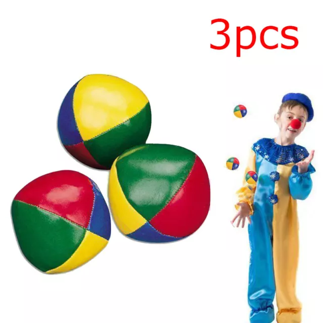 Pack of 3 Coloured Juggling Balls Learn To Juggle Set Circus Clown Toy 5x5x5cm