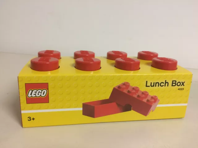 LEGO STORAGE 4023 RED LUNCH BOX NEW STILL SEALED 200 x 100x 75 mm