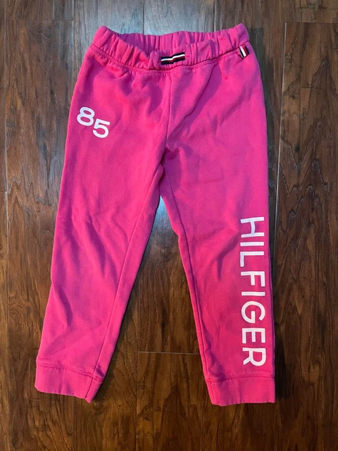 Tommy Hilfiger set 2 pezzi track per ragazze taglia 6 pantaloni della felpa + felpa crop top 5