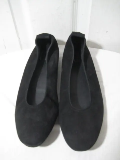 ARCHE LAIUS Black Nubuck  Leather Ballet Flats Shoes Women's Size 40 / 9.5