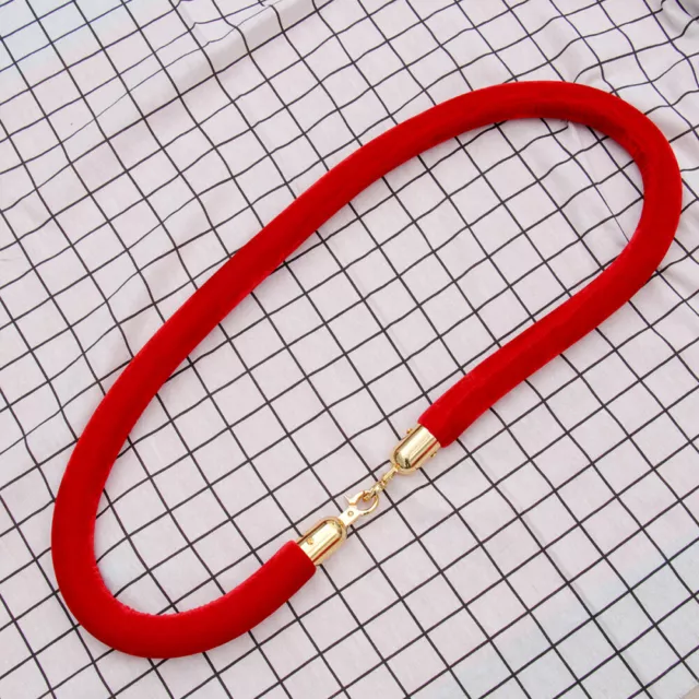 Red 1.5m Barrier Rope with Hook for Crowd Control