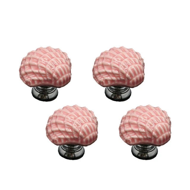 4 Pcs Shoe Cabinet Knobs Shell Drawer Handles Dresser Drawer Pulls Bookcase
