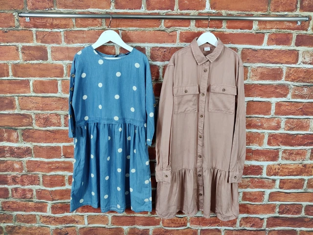 Girls Bundle Age 10-11 Years George Next Long Sleeve Dress Set Polka Dot 146Cm