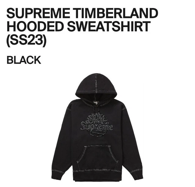 Supreme x Timberland Hoodie Black From Spring/Summer 23