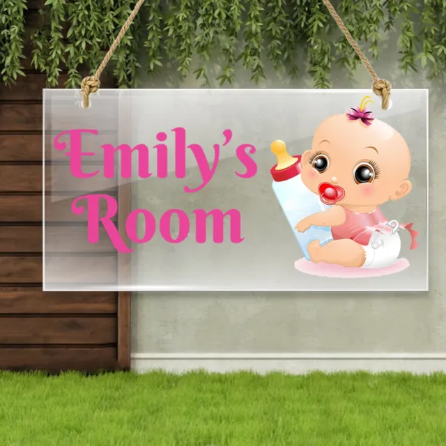 Personalised Kids Children's Room Door Plaque Sign Baby Nursery Child Any Name