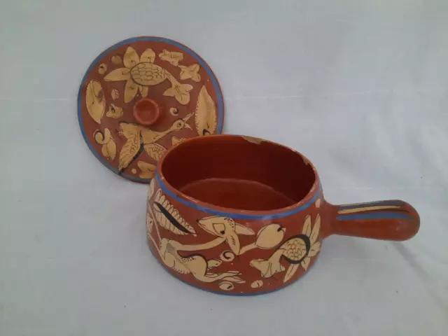 Gorgeous Vintage Mexican Folk Art Casserole Dish Decor Fantasia Tlaquepaque
