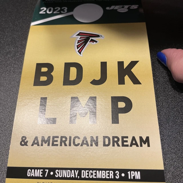 NY Jets parking Pass Vs Atlanta Falcons 12/3/23 @1pm
