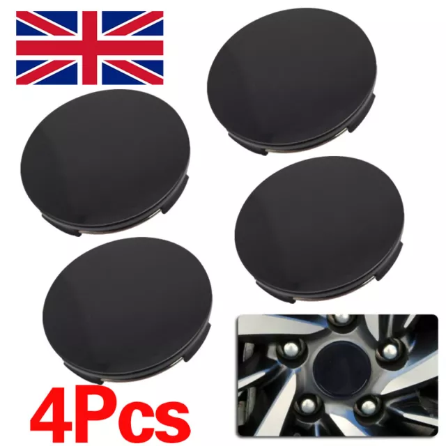 4Pcs Universal Car Wheel Centre Hub Cover Center ABS Rims Cap Black 59mm/65mm UK