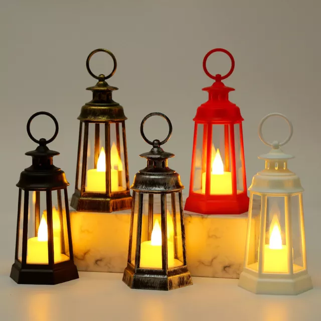 LED Candle Lantern Holders Warm Lights Home Decor Ornament Hand-Held Lanterns