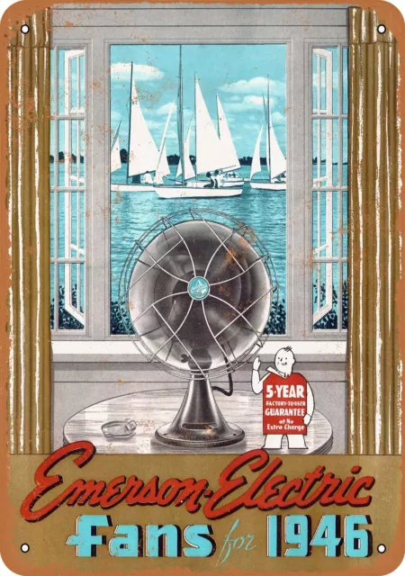 Metal Sign - 1946 Emerson Electric Fans - Vintage Look Reproduction