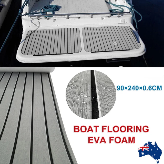 Bootvloermat Van EVA Teak – 240x90x0,6 Cm, Zelfklevend, Antislip, Donkerbruin, Geschikt Voor Jachten, Campers, Zwembaden En Meer