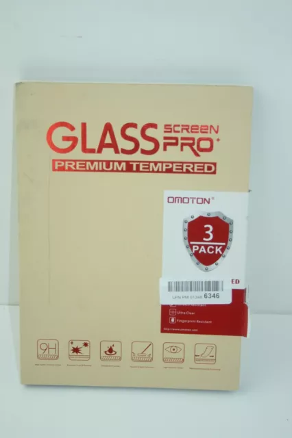 Paquete de 2 protectores de pantalla de vidrio OMOTON IPpad, vidrio templado, con stock de 9H_EE. UU.