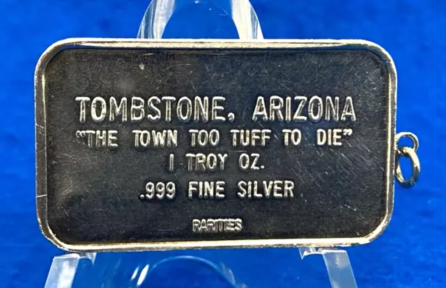 1 Oz. Lester Moore Tombstone, AZ Rarities Mint .999 Silver Art Bar