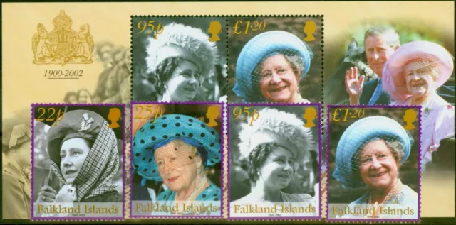 Falkland Islands 2002 Queen Mother Set Mit 5 SG932-MS936 V.F MNH