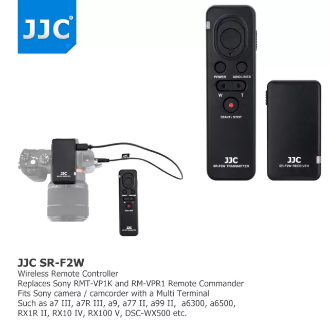 Reemplazo de control remoto inalámbrico multifunción JJC Sony RMT-VP1K Sony RM-VPR1