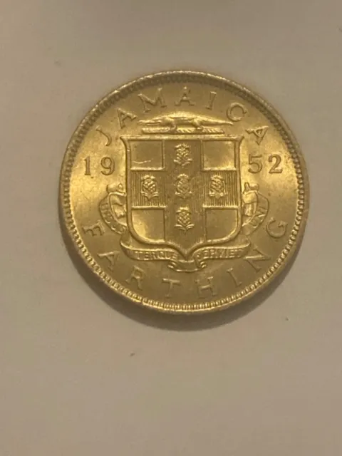 Jamaica 1952 1 Farthing Coin BU