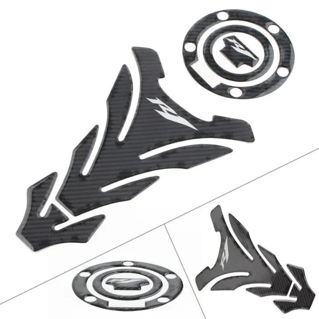 Carbon Fiber For Yamaha YZF1000 YZF-R1 R1M Gas Cover 3D Decal Fuel Tank Pad