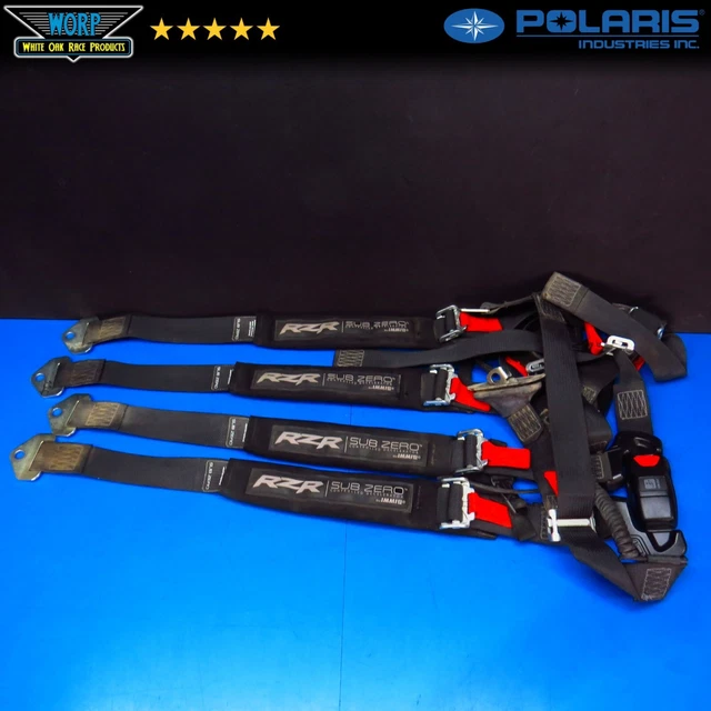 POLARIS RZR SUB ZERO UTV PASSENGER Seat Belt 4 Point Click Harnesses Black 11C