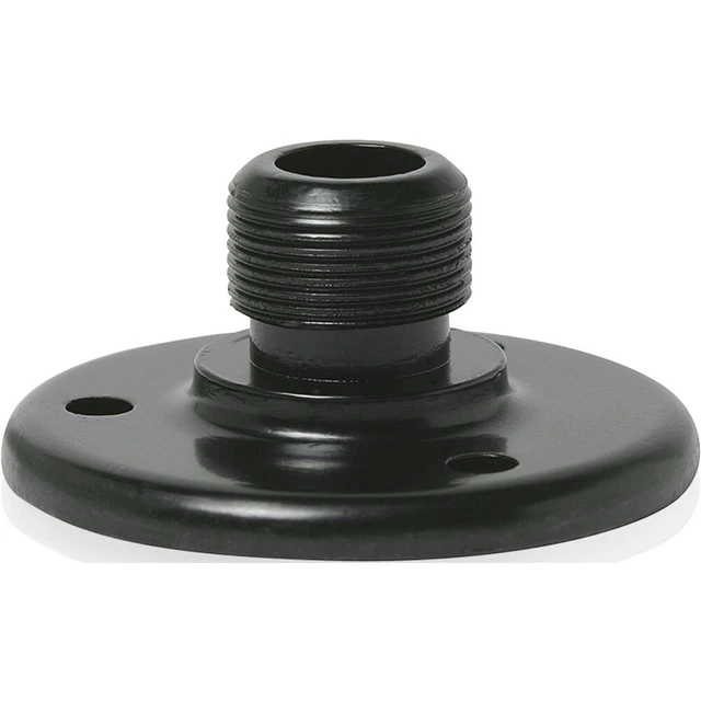 Atlas Sound AD-12BE Surface Mount Male Mic Flange 5/8in #27 Thread Ebony