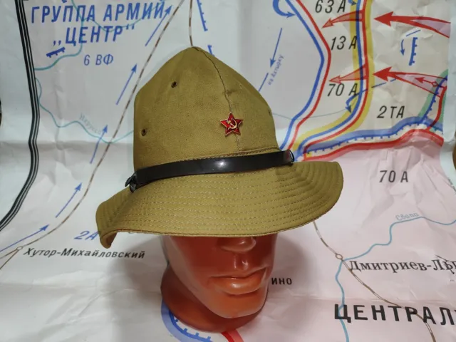 Soviet Russian Army Military Uniform Pilotka Afghan Panama Hat Cap Size M,L,XL