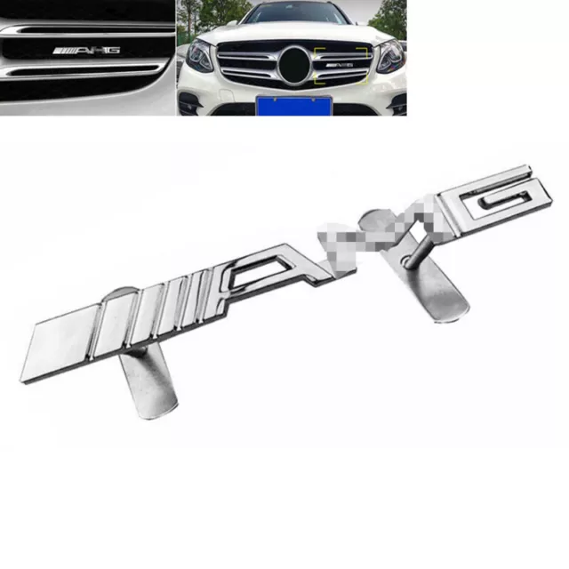 Emblème de calandre d'insigne de logo en métal 3D AMG pour Mercedes Benz