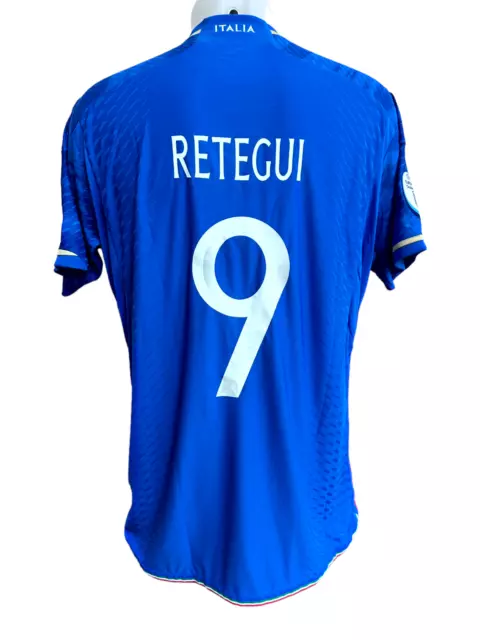 Maglia Italia Italy Retegui Match Worn Issue Shirt Jersey Vintage Camiseta 2023