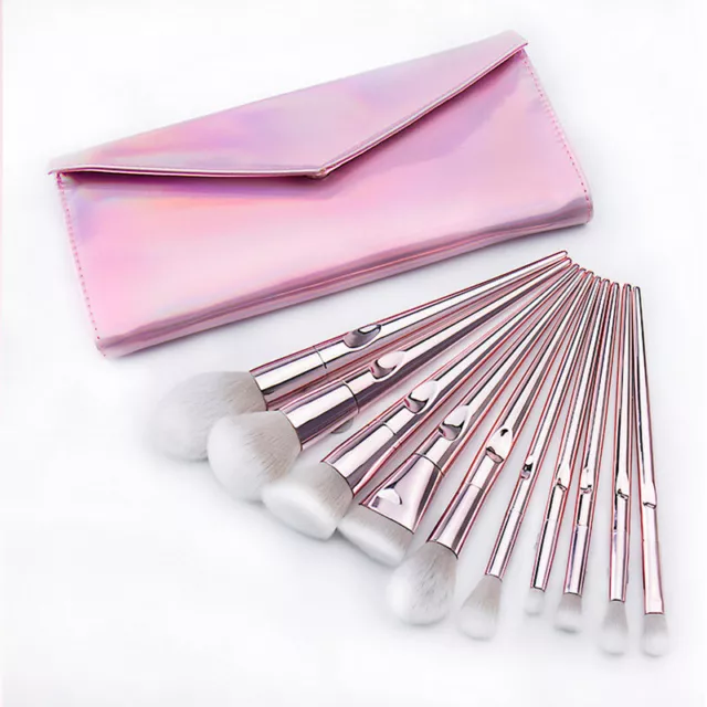 10Pcs Makeup Brushes Tool Set Cosmetic Powder Eye Shadow Foundation Blush Beauty