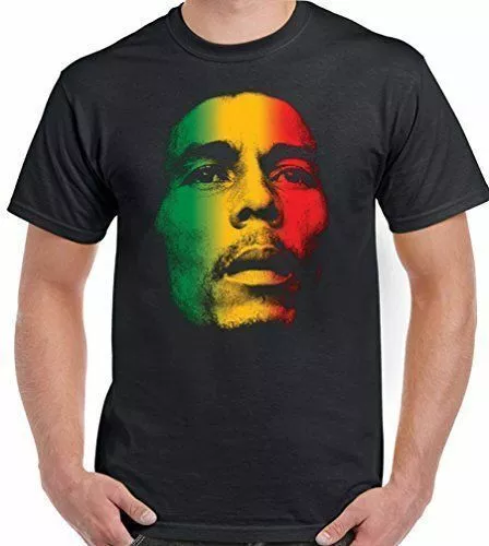 Regge T-Shirt Multi Coloured Face Mens Reggae Jamaica Rasta Unisex Tee Top