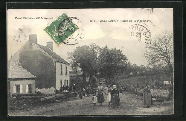 CPA Ville-Langy, Route de la Machine