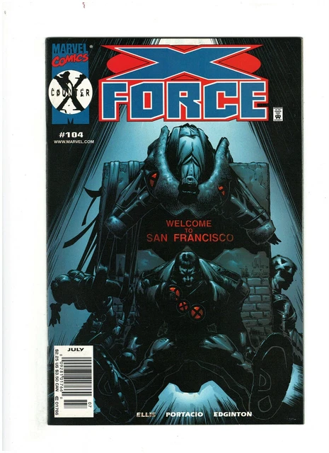 X-Force #104 VF/NM 9.0 Newsstand Marvel Comics 2000 Ellis & Portacio