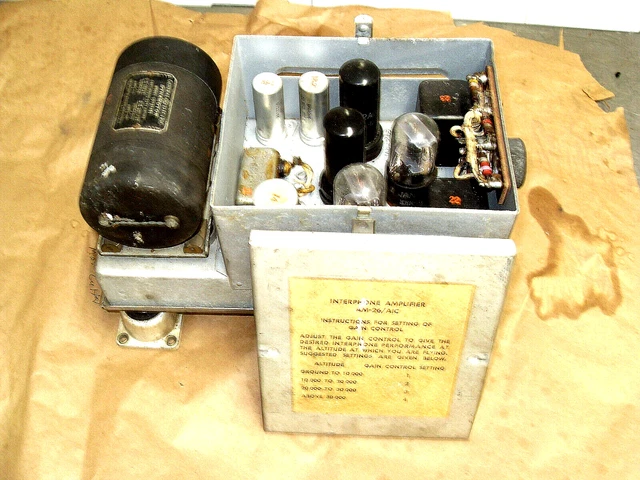 Vintage Military Aircraft Radio Interphone Inter phone amp amplifier am-26/aic