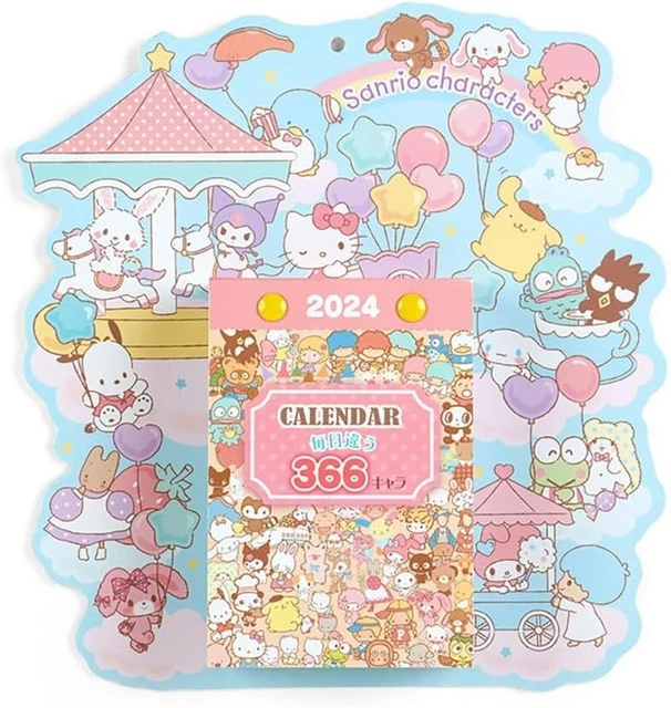 SANRIO CHARACTERS WALL Calendar 2024 DaybyDay 366 characters Japan F