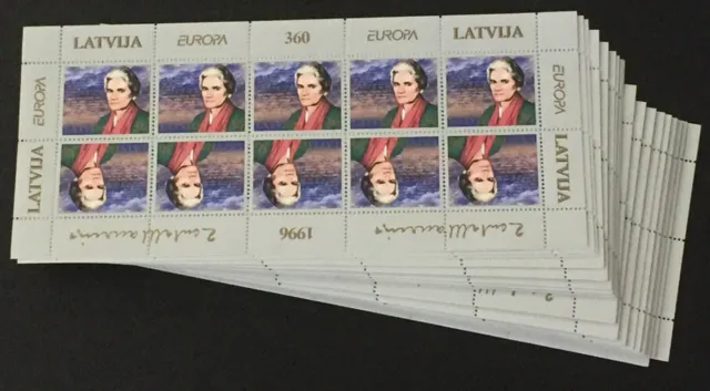 1996 Lettland; 100 Kleinbögen Europa, MiNr. 423 (2000),postfrisch/MNH, ME 2000,-