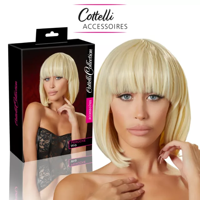 Cottelli Collection Accessories Wig Bob Blonde Parrucca Caschetto Lisci Biondi