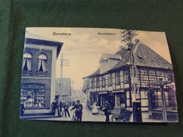 AK. Horneburg Marschdamm Stade. 1920.  Postkarte gelaufen, beschrieben, mit Brie