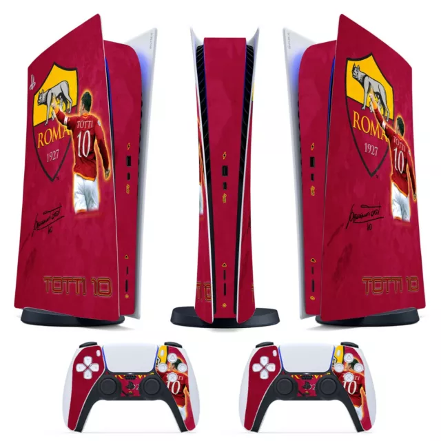 SKIN PS5 DIGITAL / Disk - Roma Totti Logo - Cover Adesiva Vinile