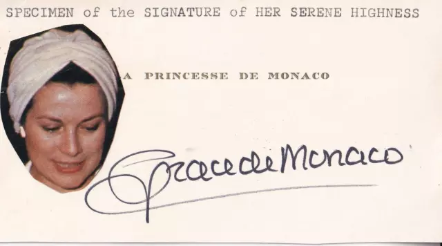 Grace de Monaco - Karte - original signiert