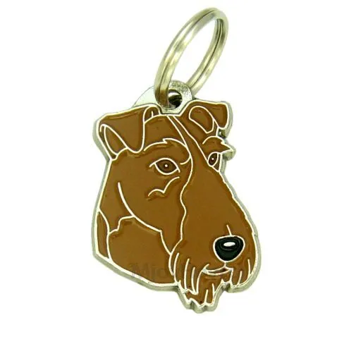 Dog name ID Tag, Irish terrier, Engraved, Personalized, Handmade