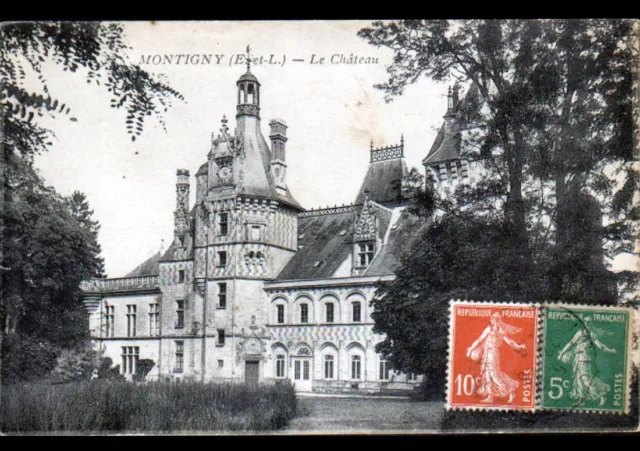 CLOYES-sur-le-LOIR (28) CHATEAU de MONTIGNY-le-GANNELON , en 1918