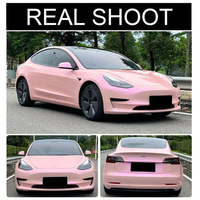 Rouge Pink Chameleon Colorful Vinyl Car Body Decals Hood Film Sticker DIY Wrap