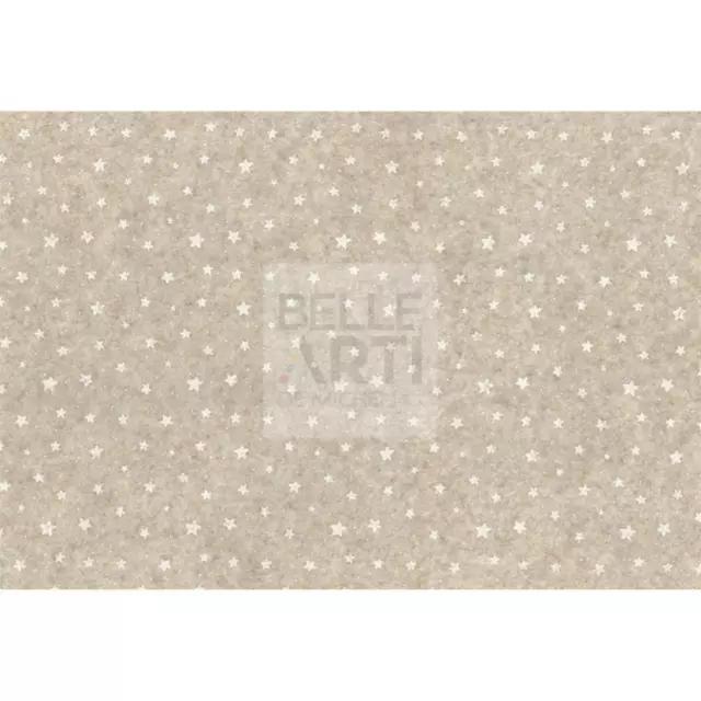 Panno Lenci 1 Mm 30X40 Cm Panna Melange/Bianco Stelline