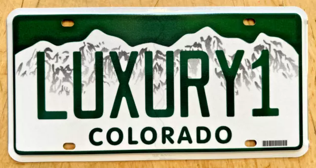 Colorado Graphic  Vanity License Plate " Luxury 1 " Limousine Mercedes Cadillac