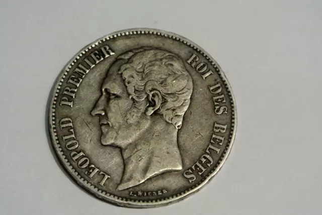 Belgique Leopold 1 Er 5 Francs Argent 1851