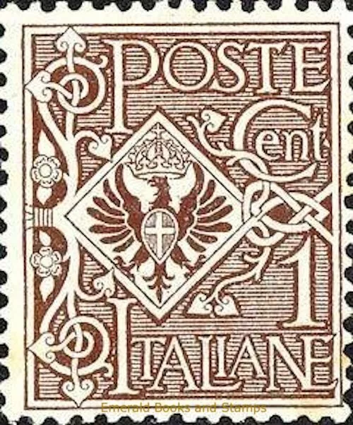 EBS Italy 1901 Floreale - Aquila sabauda - 1 centesimo - Unificato 68 MNH**