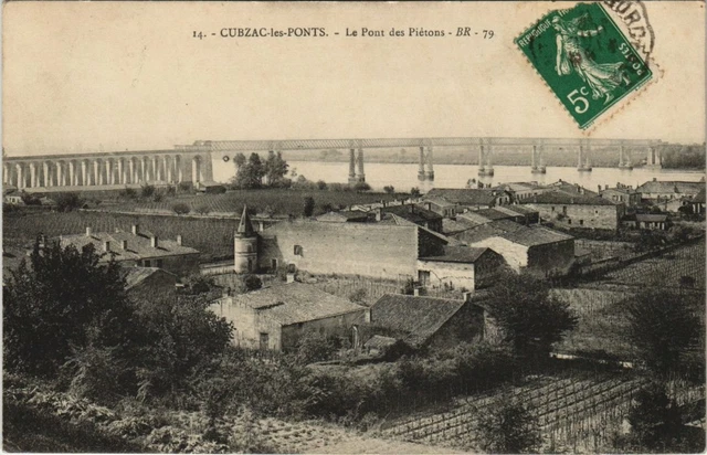 CPA CUBZAC-les-BRIDGES - Le Pont des Pedestrons (140140)