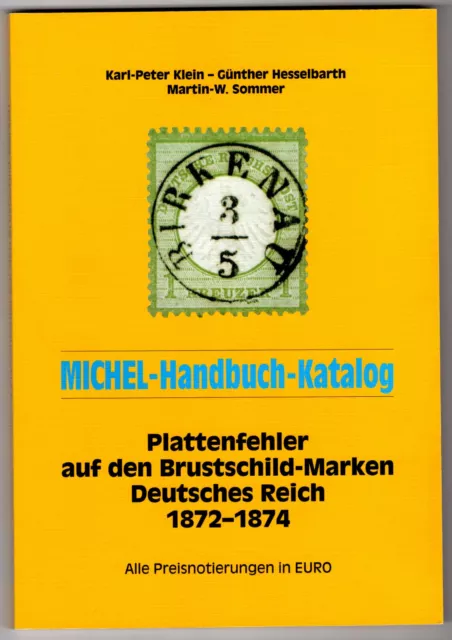 MICHEL Handbuch Katalog Plattenfehler auf den Brustschild-Marken Deutsches Reich
