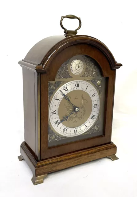 Antique Style ELLIOTT LONDON Mahogany Mantel Bracket Clock Retailed DENT LONDON