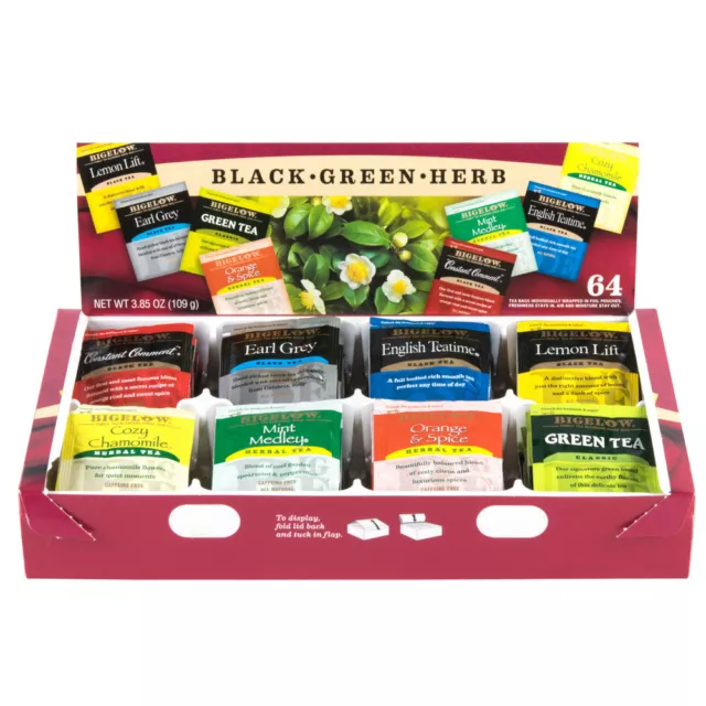 Bigelow Tea Bag Variety Tray Packs - 64/Box  (select type)