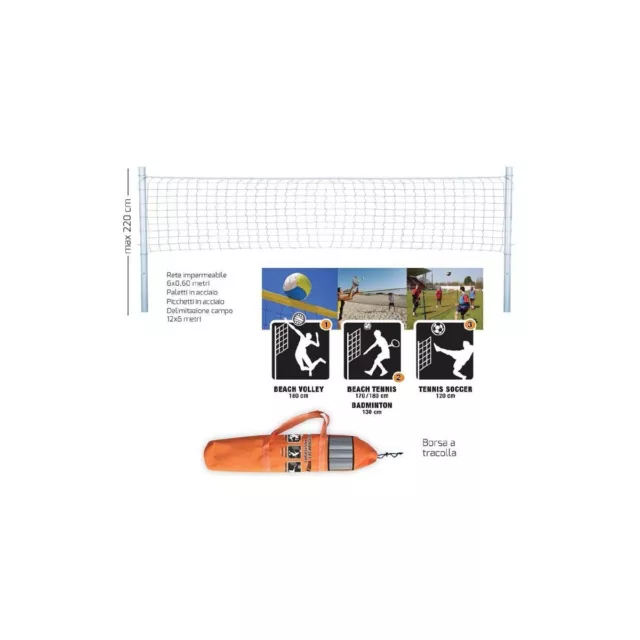 Set Rete Multisport Beach volley Beach Tennis Badminton Tennis Soccer Vari Sport 2